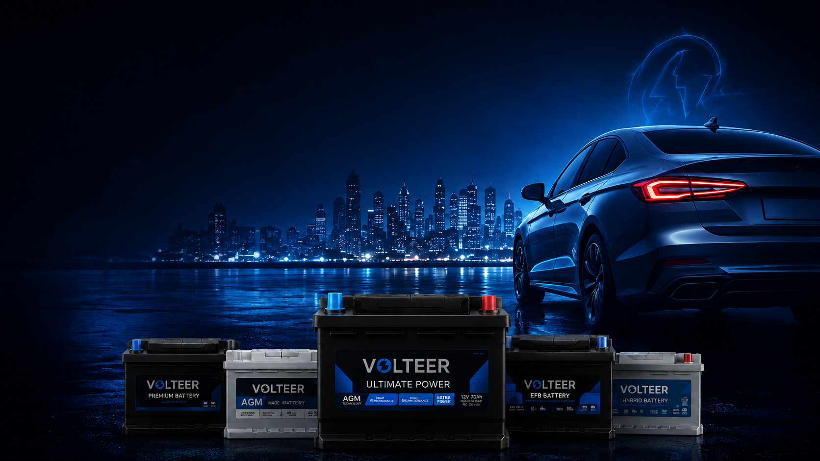 VOLTEER automotive battery range and vehicle